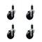 Service Caster 3.5'' SS Soft Rubber Wheel Swivel 1-1/4'' Expanding Stem Caster Set, 4PK SCC-SSEX20S3514-SRS-114-4 - alternate 1